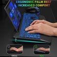 thumbnail image 2 of Wagpak Wireless Keyboard and Mouse with 2.4 GHz, Backlits, Wrist Rest, Holder, Jiggler Mouse for Computer, Mac, PC, Laptop, Chromebook, 2 of 8