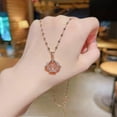 thumbnail image 4 of Mother's Day Sale- Rose Gold Crown Rotating Crystal Geometry Rhinestone Necklaces For Women Pendant Necklace Maternal Full Rhinestone Necklace To My Daughter, 4 of 9