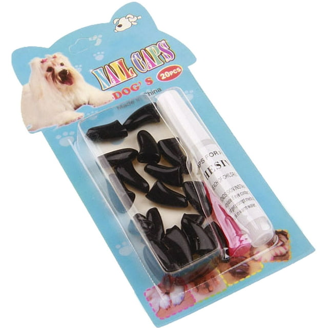 WIFKLSIIPG Beauty 20PCS Pet Dog Cat Anti Scratch Soft Silicone Nail Caps Protective Covers for Home Protector Decor Glue Liquid Less Than 100ml