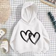thumbnail image 4 of Mercatoo Girls Cute Hoodi𝐞s Heart Graphic Cotton Fleece Pullover Hoodi𝐞 Sweatshirts Teen Kids Loose Soft Outwear with Pockets, 4 of 5