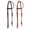 Dark, variant on Showman Single Ear Argentina Cow Leather Headstall w/ Basketweave Tooling (Dark)