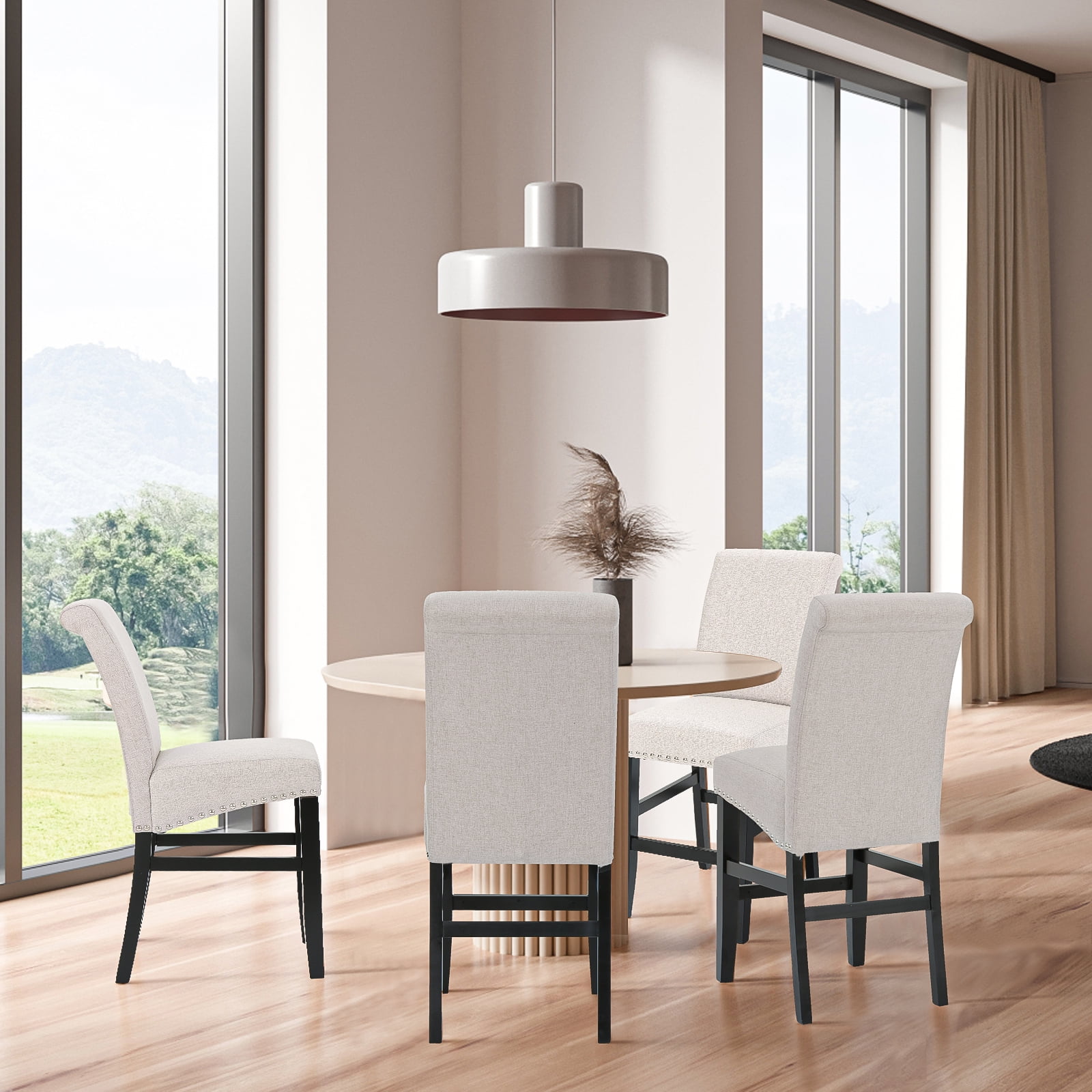 Kadyn Counter Height Stools Set of 2, Modern Upholstered Dining Chairs with Wood Legs, Counter Height Barstools for Dining Room, Bedroom, Wheat Kadyn Counter Height Stools Set of 2, Modern Upholstered Dining Chairs with Wood Legs, Counter Height Barstools for Dining Room, Bedroom, Wheat