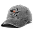 thumbnail image 4 of DALIX Trick or Treat Hat Womens Halloween Baseball Cap Washed in Black, 4 of 6