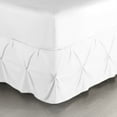 thumbnail image 3 of Nestl 14" Tailored Pinch Pleated Bed Skirt - Hotel Luxury Double Brushed Microfiber Pintuck Decorative Dust Ruffle, Full, White, 3 of 9