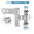 thumbnail image 3 of Adjustable Trailer Hitch Aluminum Drop Hitch (Fits 2.5'' Receiver), 6 Inch Drop/Rise, 3 of 6