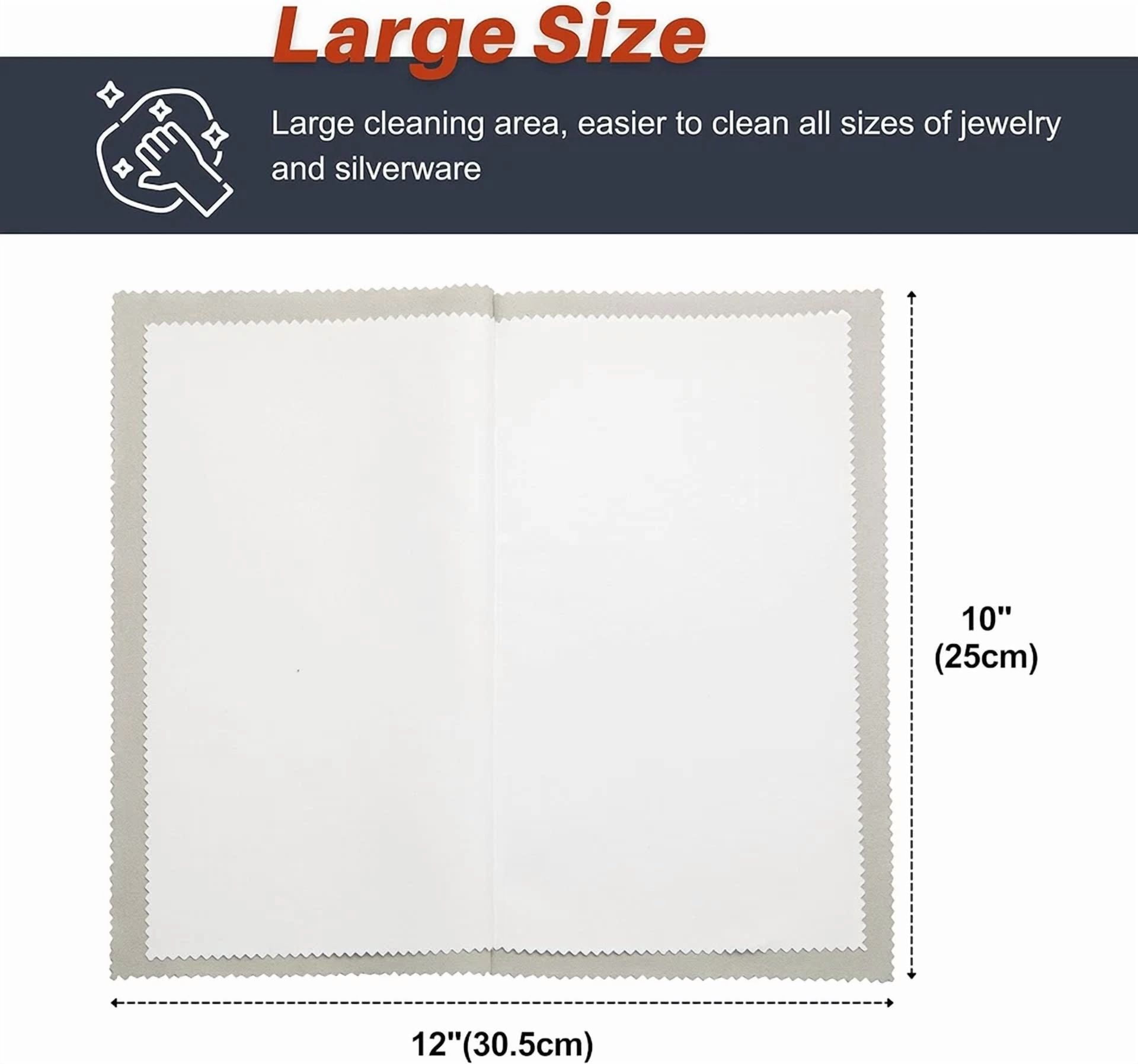 BUTTERFLY- 2Pcs Multi-Layer Jewelry Cleaning Cloth, Large Silver Polishing Cloth, 100% Cott