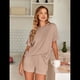 thumbnail image 5 of Conjuntos de Pijama de Corta para Mujer, Color Albaricoque, Talla S, 5 of 8