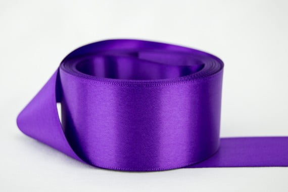 7/8 wide at 20 yards Satin Plum Purple Ribbon