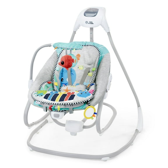 Baby Einstein Ocean Explorers Kick to It 4-in-1 Musical Swing & Rocker, with Removable Piano, 0  Months