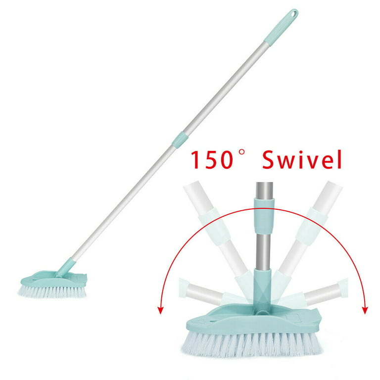 Shower Cleaning Brush, Shower Scrubber for Cleaning with Long Handle  Squeegee Brush Stiff Bristles Scrub Brush for Cleaning Bathtub Shower  Bathroom