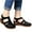 Black, variant on Danhjin Closed Toe Sandals for Women Casual Summer Hollow Out Vintage Wedge Sandal Gladiator Outdoor Shoes