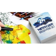 The Good Stuff Watercolor Brush Pens 24 Real Brush Tips Brushes Pens Multicolor Paint Set