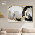 thumbnail image 3 of Another Dimension Canvas Modern Black White Abstract Wall Art by Art Remedy, Gold Frame, 54" x 36", 3 of 7