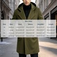 thumbnail image 3 of Trikvn Men Peacoat Wool Winter Trendy Tweed Long Hooded Double Breasted Overcoat Warm Vintage Outerwear with Pockets Thermal, 3 of 8