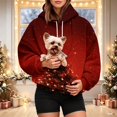 thumbnail image 5 of Pet Pouch Hoodie for Women, Christmas Tree Pullover Sweatshirt with Cuddle Pouch Dog Carrier Pocket, 5 of 5