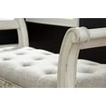 thumbnail image 3 of Ashley Realyn Tufted Bench with Scrolled Arm in Antique White, 3 of 5