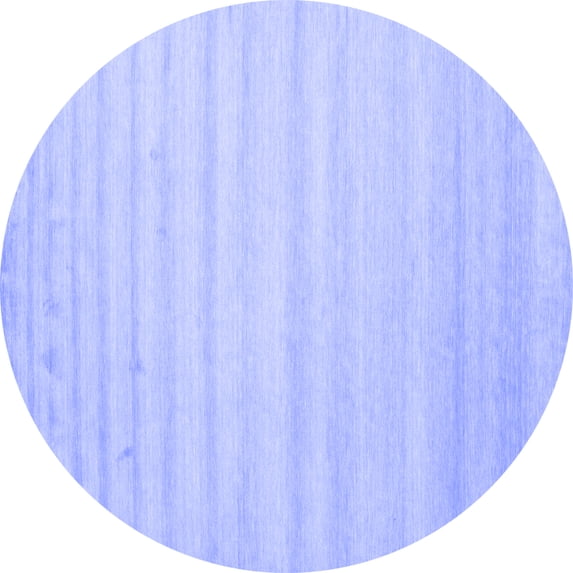 Ahgly Company Indoor Round Solid Blue Modern Area Rugs, 8' Round