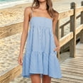 thumbnail image 2 of StSilkitty Striped Cami Dresses for Womens Spaghetti Strap Sleeveless Square Neck Romper Sundresses Beach Vacation Dress, 2 of 6