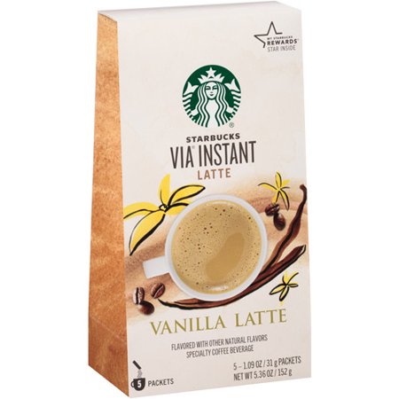 starbucks coffee latte code vanilla via instant