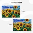 thumbnail image 3 of Rocae Landscape With Sunflowers Printed Heat Resistant Place Mats,Classic Hemstitch Cloth Fabric Placemats Imitation Linen Place Mat Table Mats 18x12 inch, 3 of 5