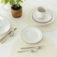 thumbnail image 6 of (4 pack) Mainstays Lava Polyester Round Table Placemat Vanilla 15" Round, 6 of 8