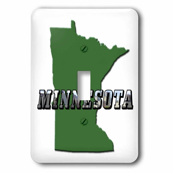 3dRose, State Map and Picture Text of Minnesota, single toggle switch