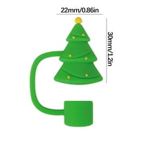 CuiLiyq Christmas Straw Cover Cap for Stanley Cup, Silicone Straw Topper for Stanley Tumbler with Handle, Dust Proof Reusable Straw Tips Lids for Christmas Gifts (Christmas Tree)
