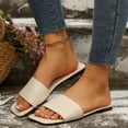 thumbnail image 6 of ShiShine Womens Flat Slide Sandals Square Toe Faux Leather Comfort Dressy Casual Summer Slip On Sandals, 6 of 9