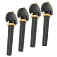 thumbnail image 2 of 4Pcs Violin Tuning Peg HandCarved Flower Ebony Wood Musical Instruments Accessories(Coquille d'ormeau ), 2 of 8