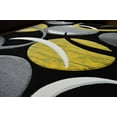 thumbnail image 4 of PREMIUM 3D Hand Carved Modern 8X10 8X11 Rug Contemporary 1062 Yellow Black, 4 of 9
