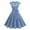 Blue, variant on Wedding Guest Dresses for Women Summer Vintage Short Sleeve Ladies A Line Flare Dressy V Neck Slim Dress 2XL
