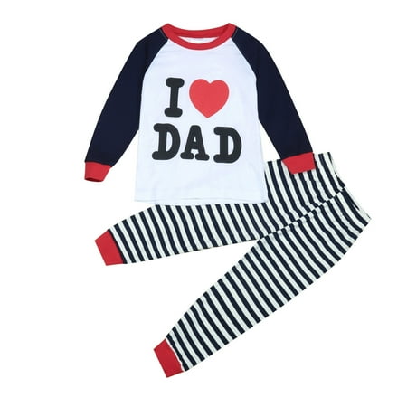 

KDFJPTH Boys Girls Letter Print Long Sleeve Top And Pants 2 Piece Pajama Set Sleepwear Children Clothes Sets Matching Clothes for Family of 4 Nation Clothes for Teens