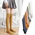 thumbnail image 4 of WTXUE Thigh High Stockings, Slouchy Socks, Womens Long Socks Pure Color Socks Heap Heap Socks, 4 of 7