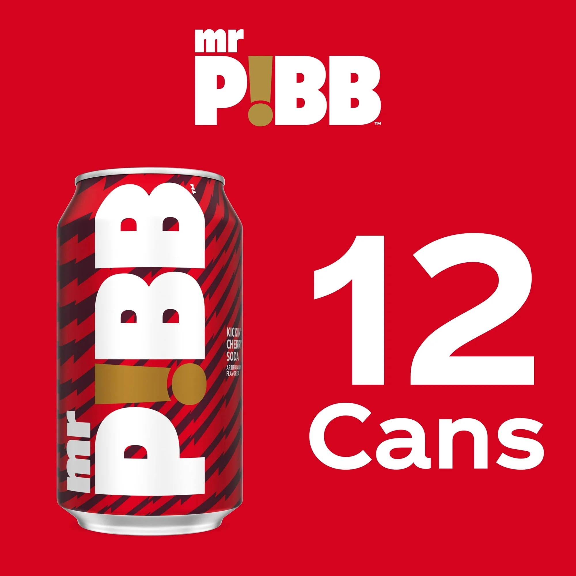 (2 pack) Mr. Pibb Cherry Soda Pop, 12 fl oz, 12 Pack Cans