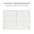 thumbnail image 5 of Delta Children Essex 6 Drawer Dresser, Bianca White/Natural, 5 of 9