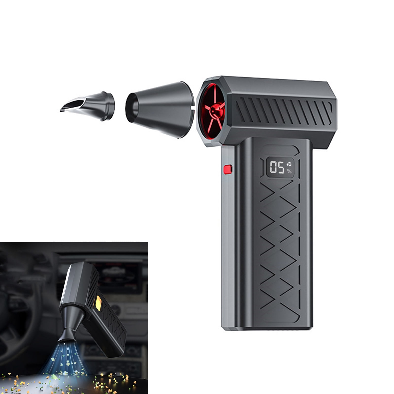 Rechargeable Electric Air Dusters Pet Drying High Speed Blower for Computer Electronics and Automotive Detailing
