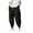 Black, variant on Fashion Loose Casual Wide Leg Harem Pants for Men – Elastic Waist, Drop Crotch, Linen-Blend Boho Joggers, Vintage Hippie Style, Plus Size Available