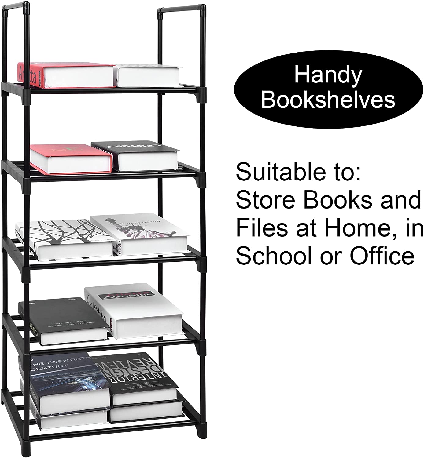 KOMI 5-Tier Metal Shoe Organizer Rack - Compact, Durable & Easy Assembly for Entryway | Accommodates 10-12 Pairs of Shoes