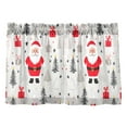 thumbnail image 7 of Yayeee Kitchen Curtains Light Filtering 27"x24" Rod Pocket Short Cafe Window Panel, Gray Christmas Santa, 7 of 7