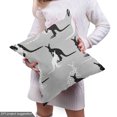 thumbnail image 4 of Ambesonne Kangaroo Fabric by the Yard Upholstery, Seashell Built in Animals, 3 Yards, Pale Grey Black, 4 of 4