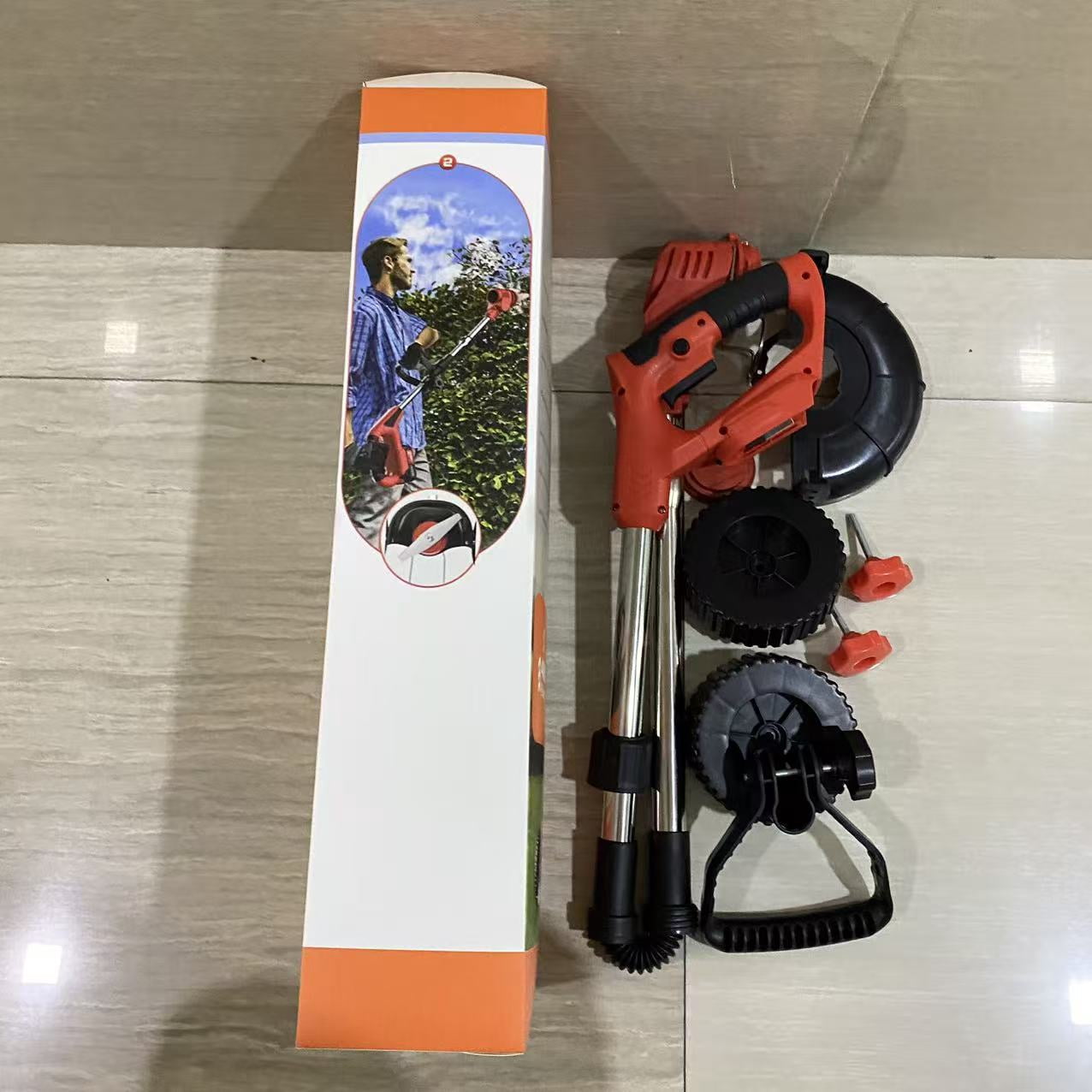 oxuxok Lawnmowers,14-Inch Cordless String Trimmer & Edger, (2 x 21V 4.0Ah Electric Brush Cutter Battery Powered), Telescopic Handle, 3 Cutting Methods