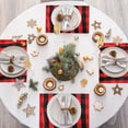 thumbnail image 2 of Christmas Placemats Buffalo Check Placemats Red Black Reversible Burlap Cotton Placemats for Holiday Table Home Decoration 6 Packs, 2 of 8