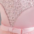 thumbnail image 3 of Vestidoo Formal Vestido sin mangas con cuello redondo Jersey para niñas Vestido de dama de honor de boda Ygjytge Rosa 5 -6 años para Niña, 3 of 9