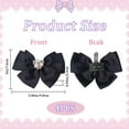 thumbnail image 2 of 1set 4Pcs Pearl Shoe Clips Bowknot Rhinestone Shoe Buckles Detachable Shoe Buckle Clips with Black Pearl Beads Shoes Decoration Charms for Wedding Party Women Heel Shoe Embellishments, 2 of 6