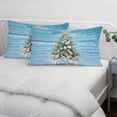 thumbnail image 4 of Blue Coastal Christmas Pillow Covers King, Nautical Summer Beach Shell Conch Soft Brushed Microfiber Breathable Throw Pillow Covers, Pillowcase with Zipper for Couch Sofa Bedroom Living Room 20"x36", 4 of 9
