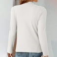 thumbnail image 5 of Breezora Women Long Sleeve Thermal Top Mock Neck Twist Detail Fitted Soft Stretch Tee M Size White, 5 of 5