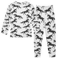 thumbnail image 2 of joogoo Black Horses Pajamas Set Long Sleeve Soft Cotton Sleepwear 2 Piece 18M, 2 of 7