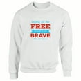 thumbnail image 1 of Patriotic Home Of The Free Because Of The Brave Men's White Sweatshirt, 1 of 1