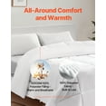 thumbnail image 2 of VEVOR Comforter Duvet Insert, 88 x 88 in, Queen Size Down Alternative Comforter, Quilted All Season Duvet with 4 Tabs, Soft & Machine Washable, Box Stitched Bedding for Home Hotel, Women/Men, White, 2 of 9