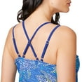 thumbnail image 2 of Free Country Women's Double Strap Cut Out Blouson Tankini Top Marine Fresco XL, 2 of 4